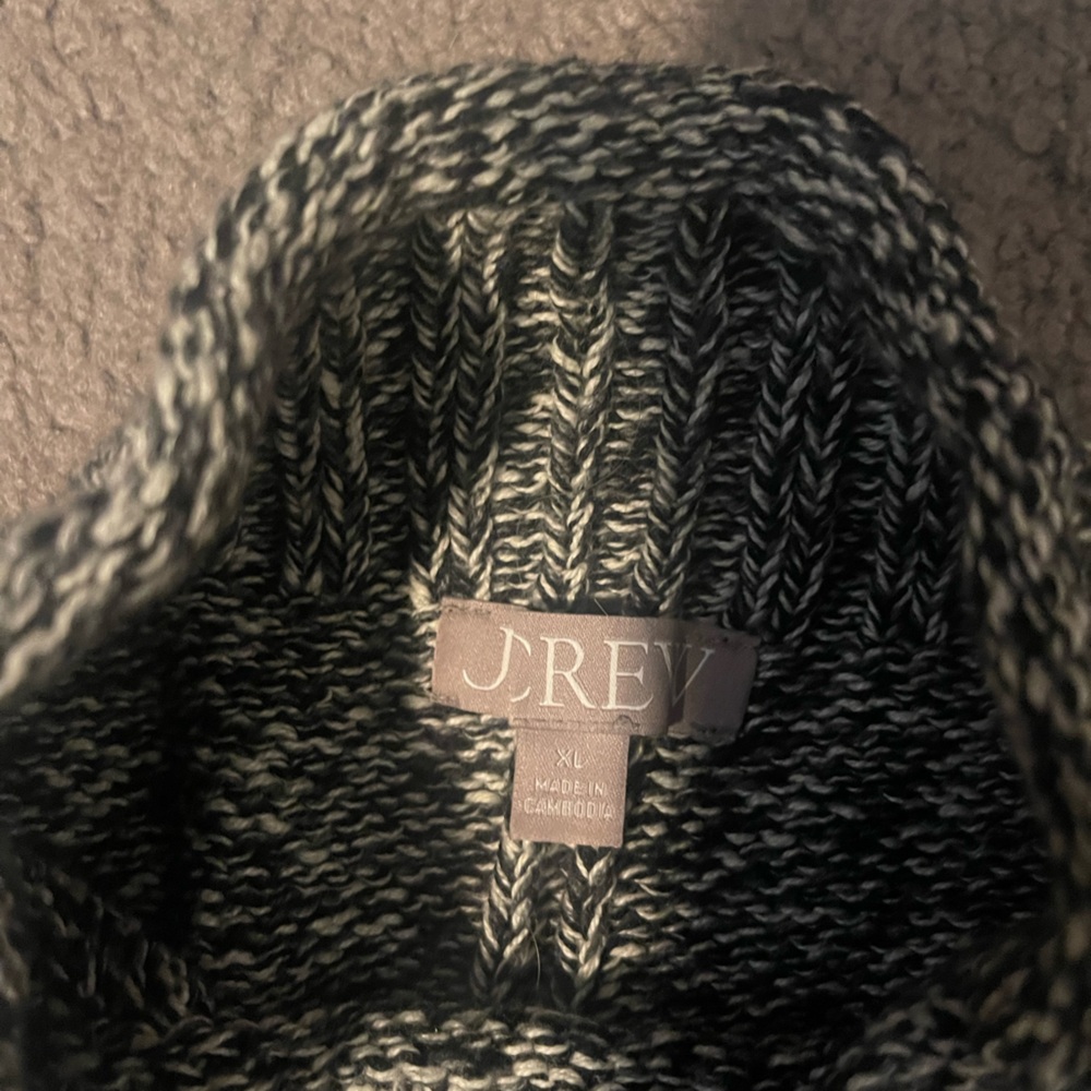 J. Crew Black and White MockNeck Sweater - Picture 3 of 3